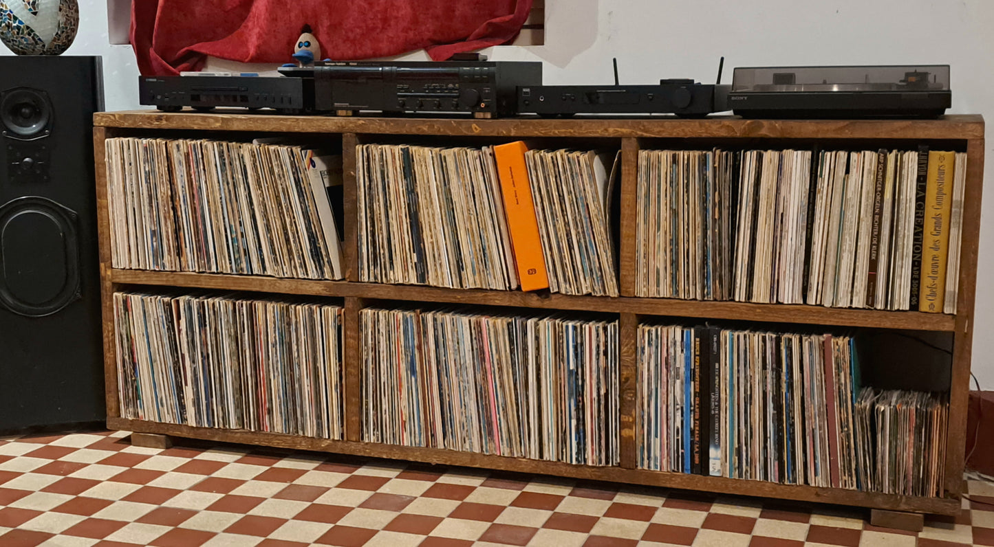 Varnel – Two-Tier Vinyl Storage Cabinet / Record Player Stand