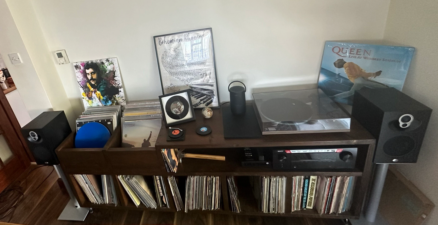 Falknor - Vinyl Storage Cabinet with Two Browsing Boxes