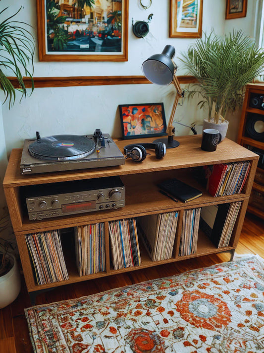 Holskar - Vinyl Storage Cabinet with CD Shelf