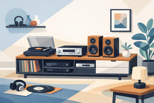 Stylish Storage for Audio Components at Home