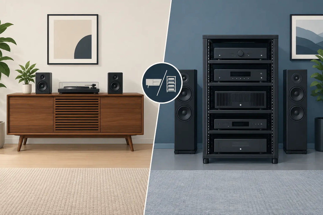 Audio Credenza Versus Equipment Rack Compared