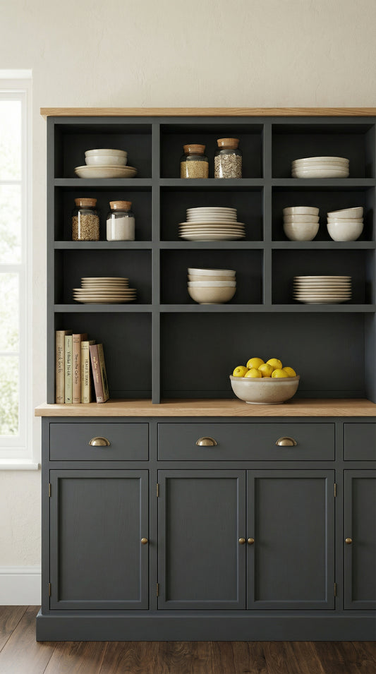 Zauben Farmhouse Welsh Dresser – Pictured Graphite Finish 200cm