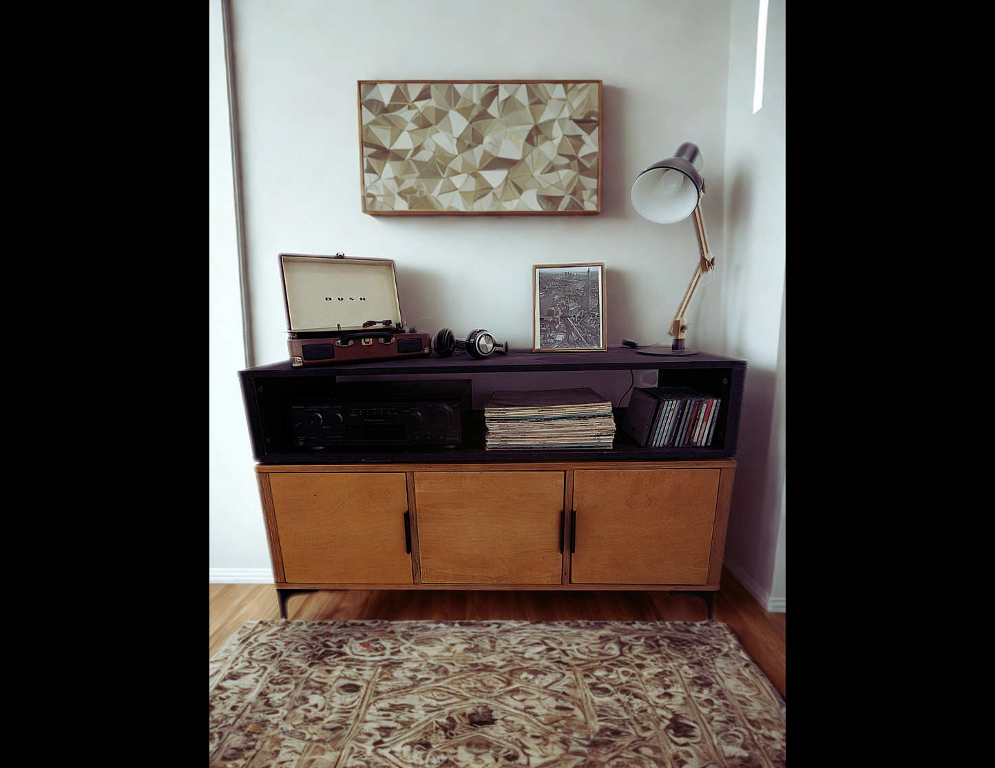 Broven - Cabinet with Doors and Hi-Fi Shelf