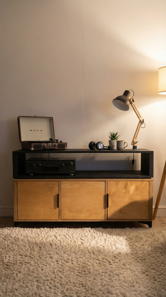 Broven - Cabinet with Doors and Hi-Fi Shelf