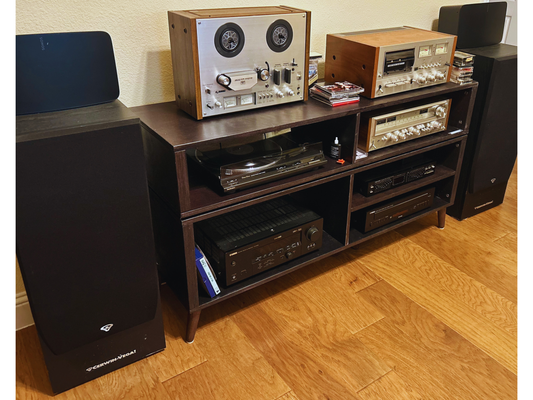 Graben - Vinyl Storage Cabinet - pictured Ebony Finish, 140cm