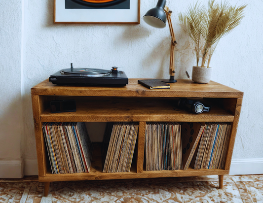 Grynberg - Vinyl Storage Cabinet with Amp Shelf