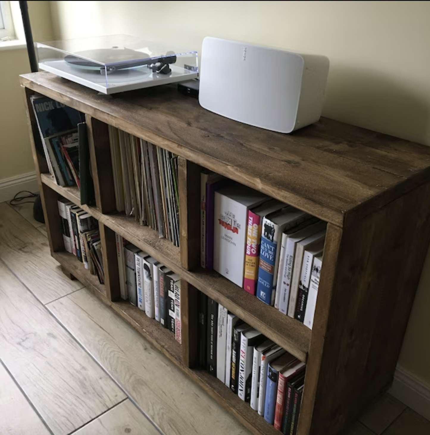 Varnel – Two-Tier Vinyl Storage Cabinet / Record Player Stand
