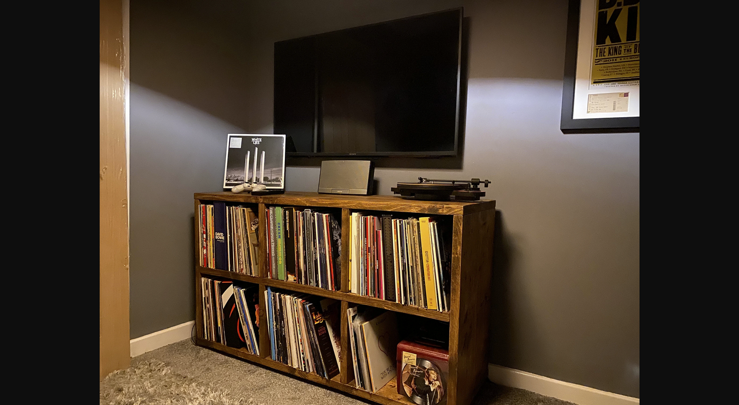 Varnel – Two-Tier Vinyl Storage Cabinet / Record Player Stand