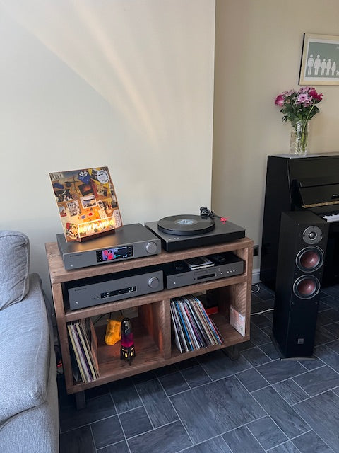 Grynberg - Vinyl Storage Cabinet with Amp Shelf