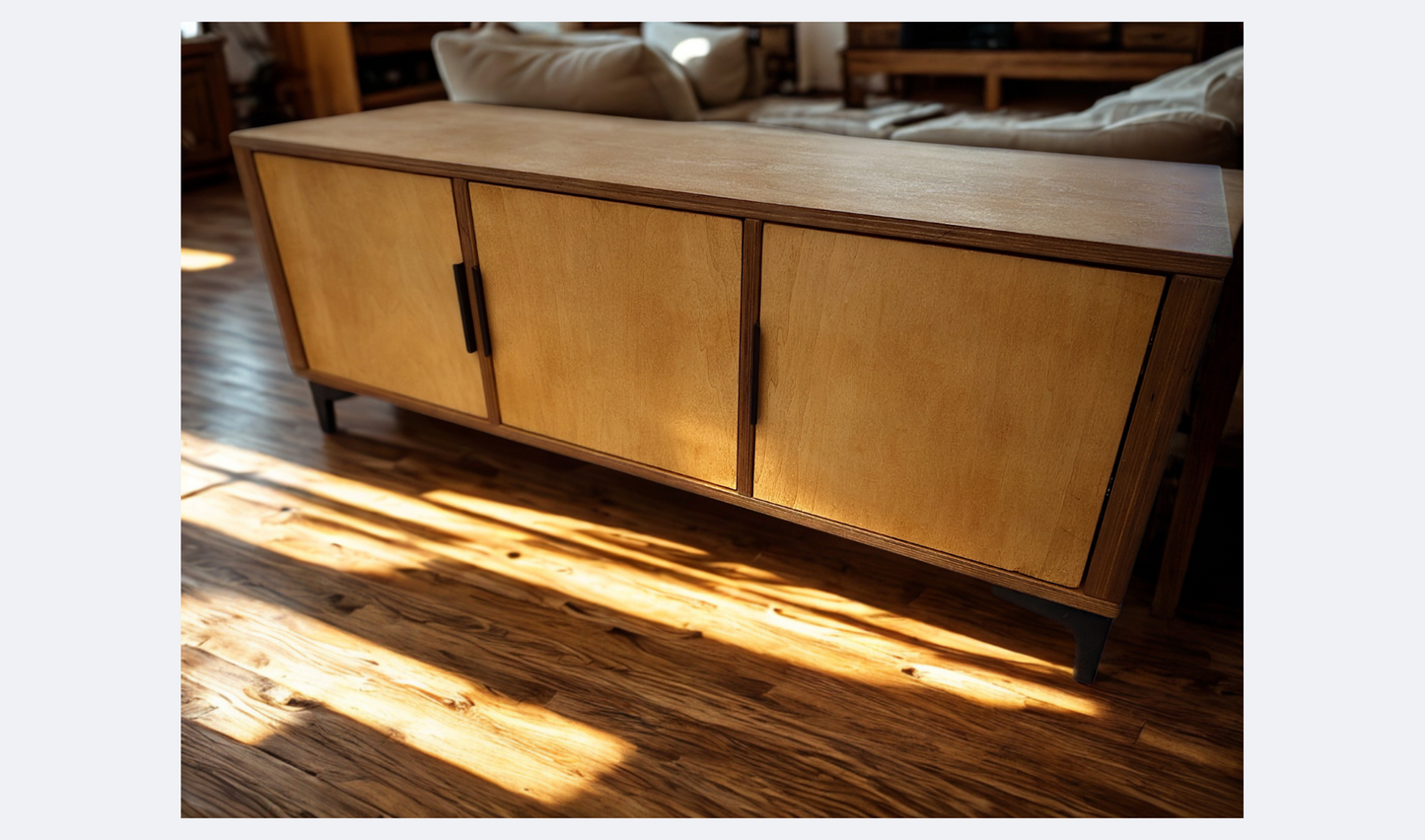 Holven – TV Stand / Vinyl Storage Cabinet with Doors