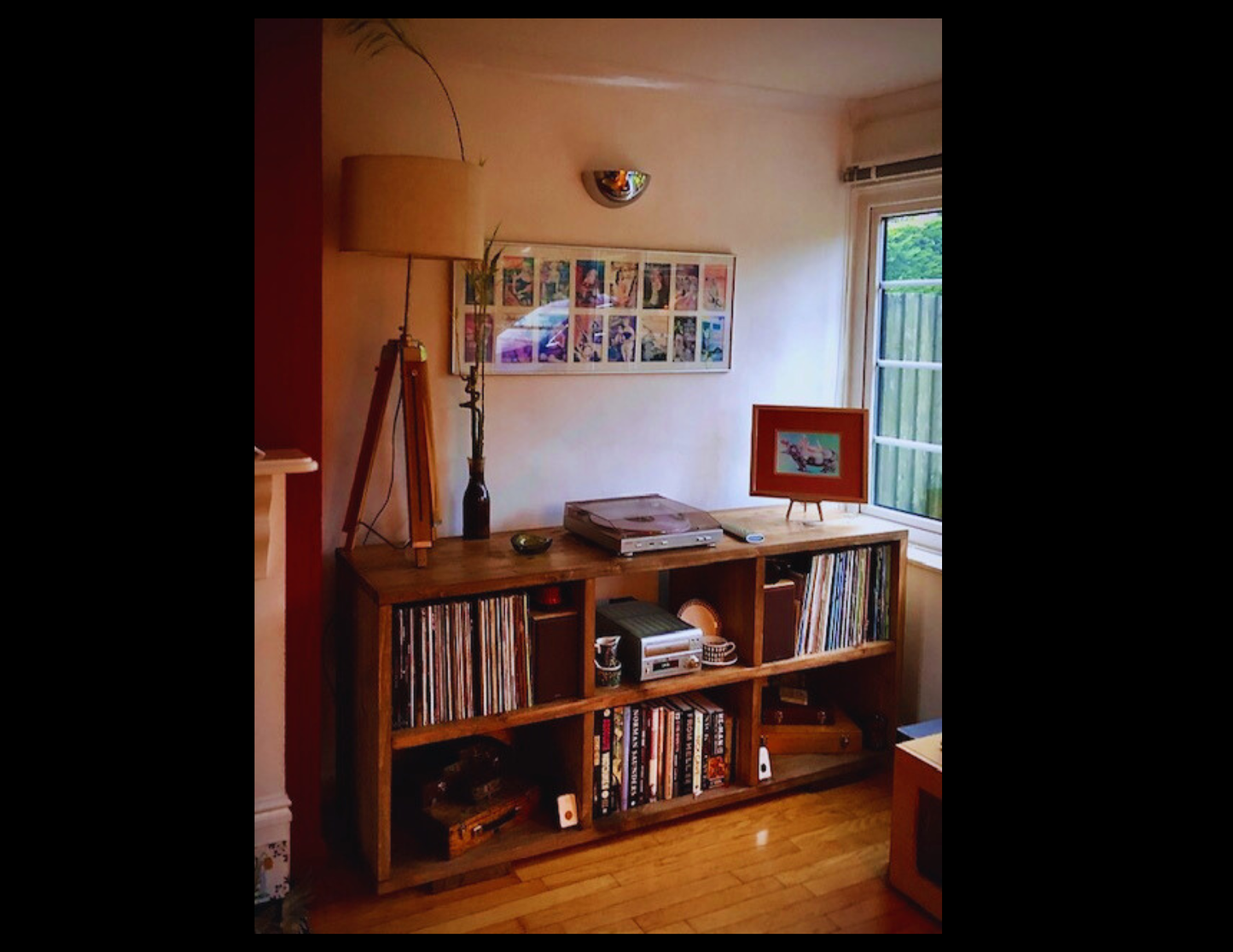 Varnel – Two-Tier Vinyl Storage Cabinet / Record Player Stand