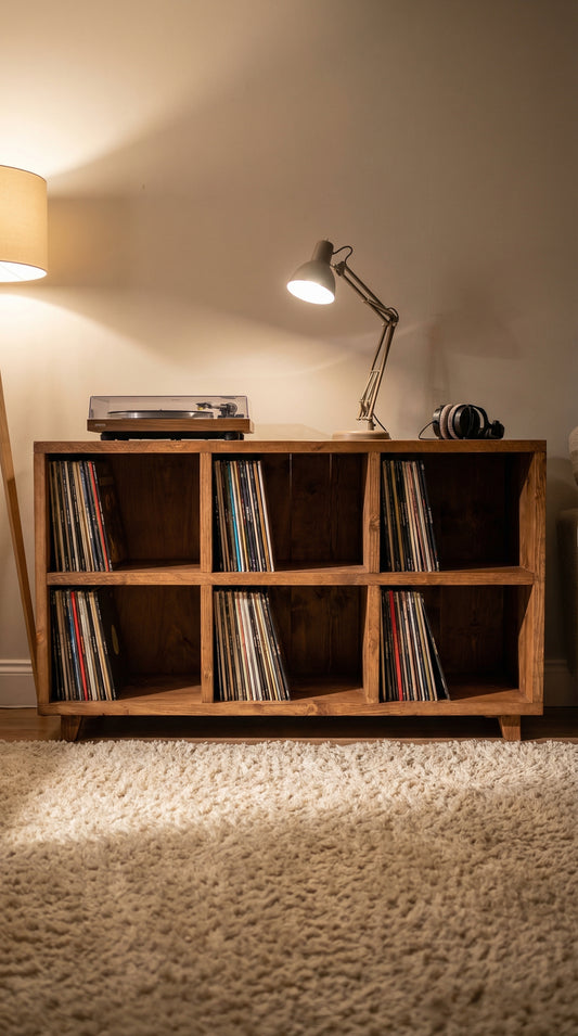 Varnel – Two-Tier Vinyl Storage Cabinet / Record Player Stand