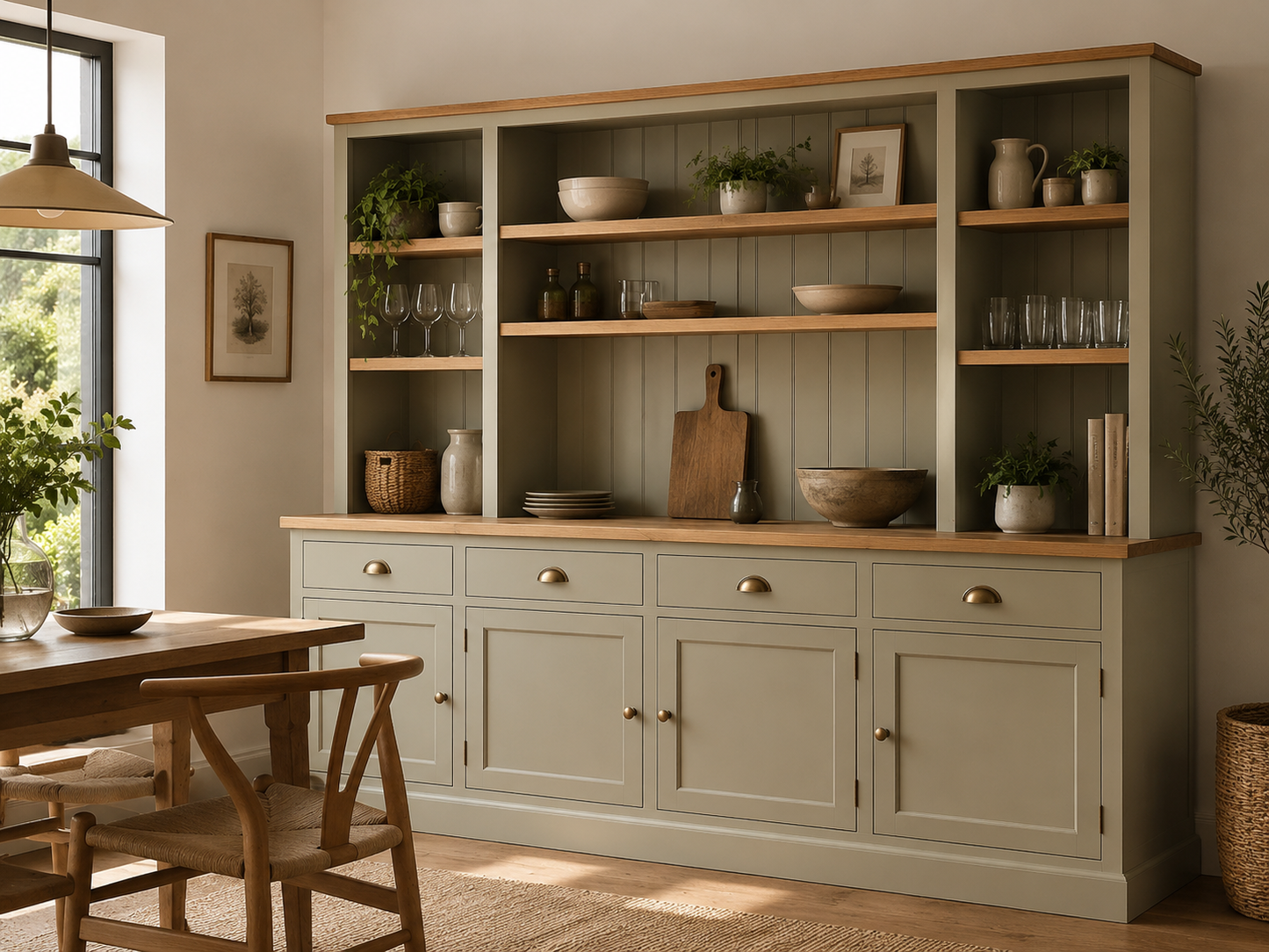 Zauben Farmhouse Welsh Dresser – Pictured Graphite Finish 200cm