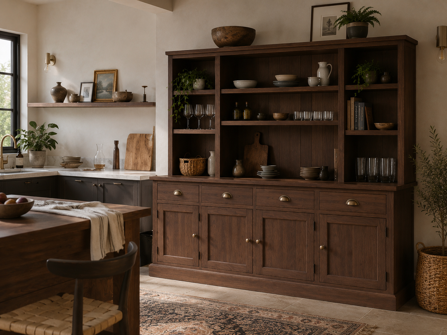 Zauben Farmhouse Welsh Dresser – Pictured Graphite Finish 200cm