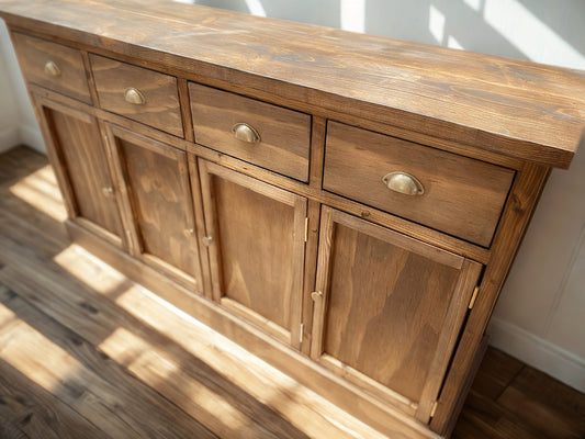 Zurnett Farmhouse Sideboard – Pictured Golden Oak Finish 160cm